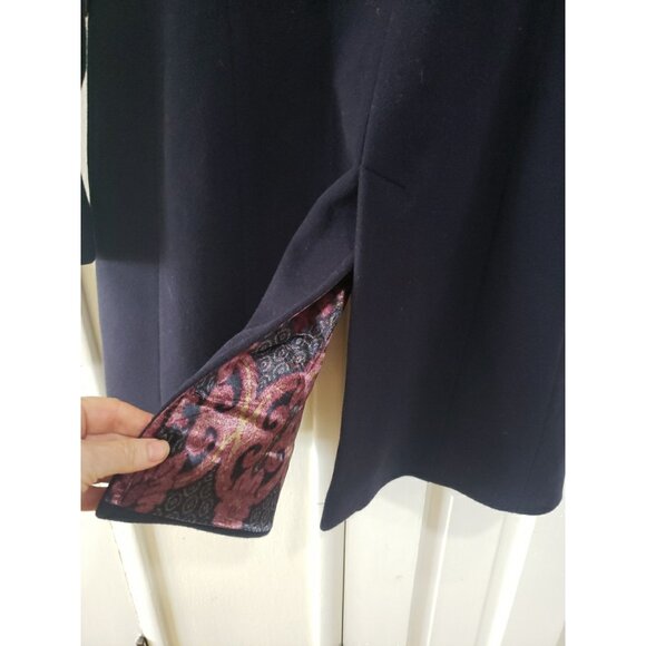 Cinzia Rocca Women’s Navy Blue Wool Cashmere Pea Coat Size 38 US 2 Italy - Picture 12 of 13